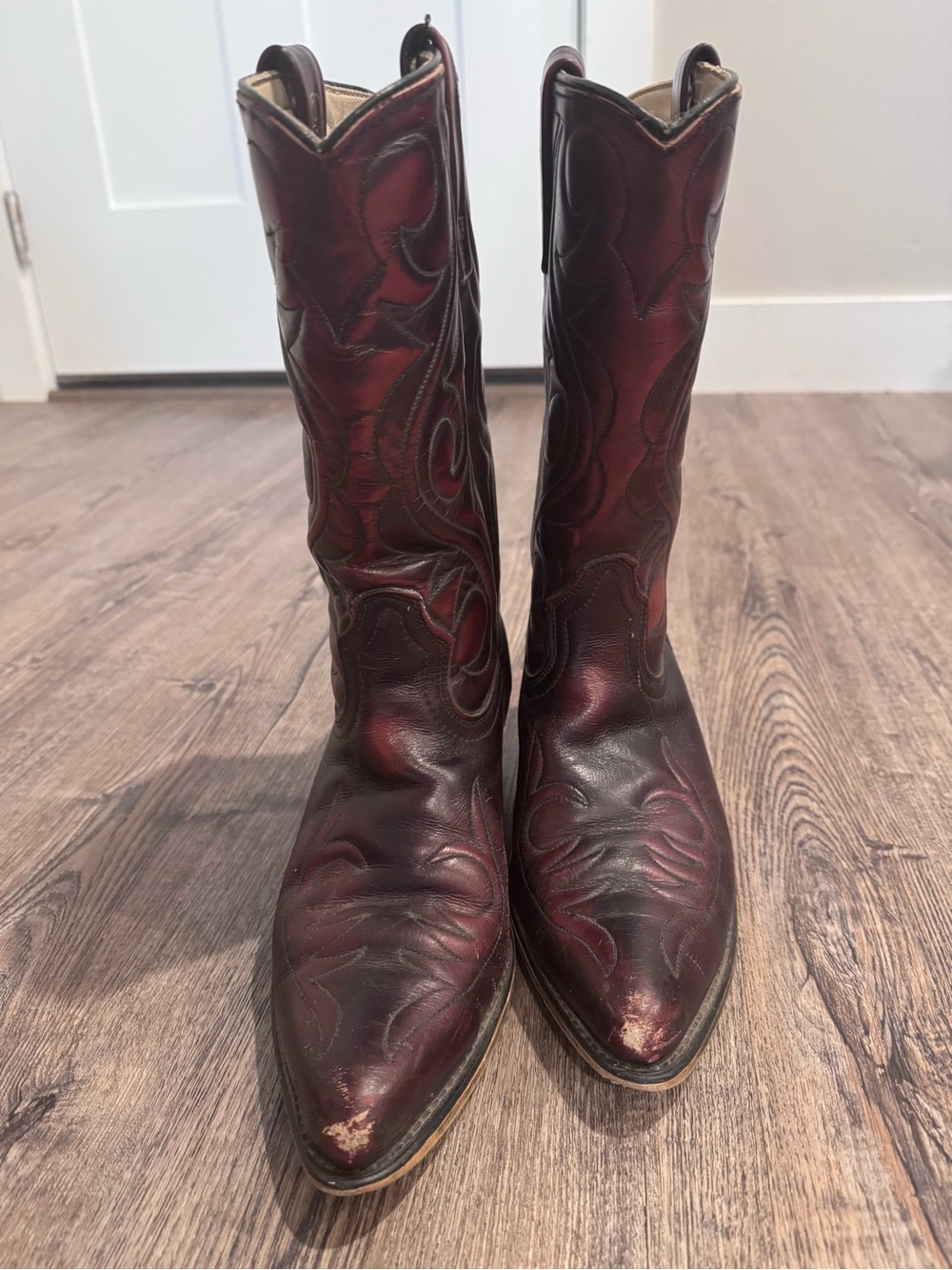 Vintage ACME Dark Burgundy/Brown Leather Cowboy Boots